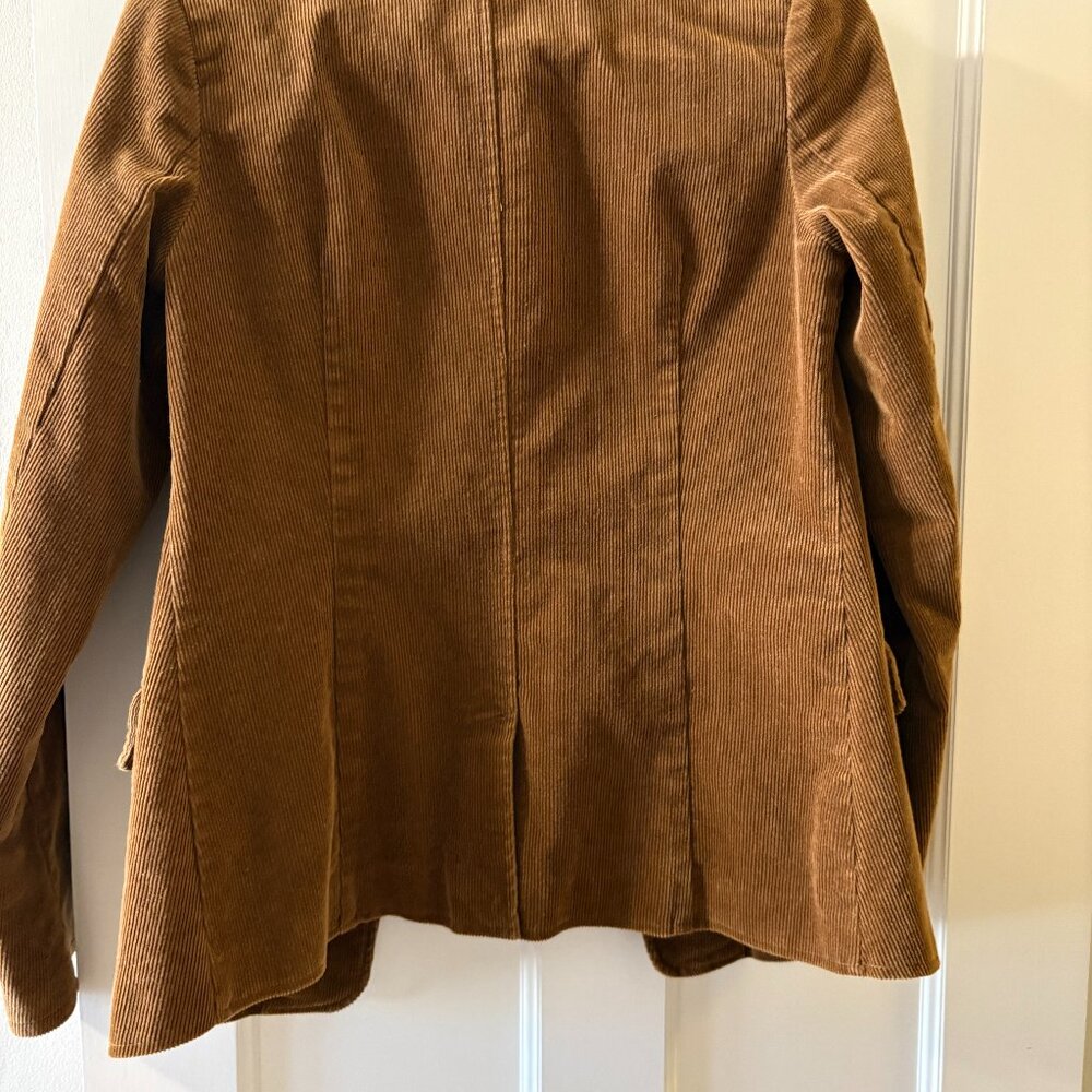 Joe's Jeans Corduroy Blazer Camel Brown Gold Buttons Size M